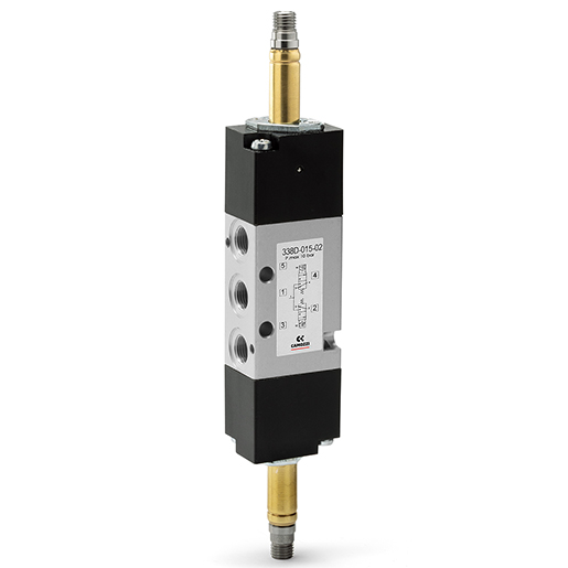338D-015-02 podwójny elektrozawór 3/2 G1/8 Seria 3 Camozzi