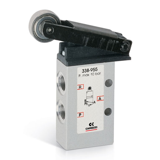 338-955 Zawor sterowany mechanicznie 3/2 N.C. G1/8 Serii 3 Camozzi