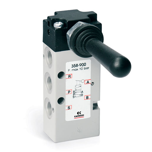 358-905 Zawor sterowany recznie 5/2 G1/8 Serii 3 Camozzi