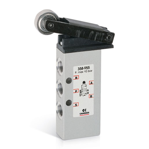 358-955 Zawor sterowany mechanicznie 5/2 G1/8 Serii 3 Camozzi