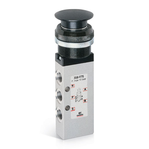 358-977 Zawor sterowany recznie 5/2 G1/8 Serii 3 Camozzi