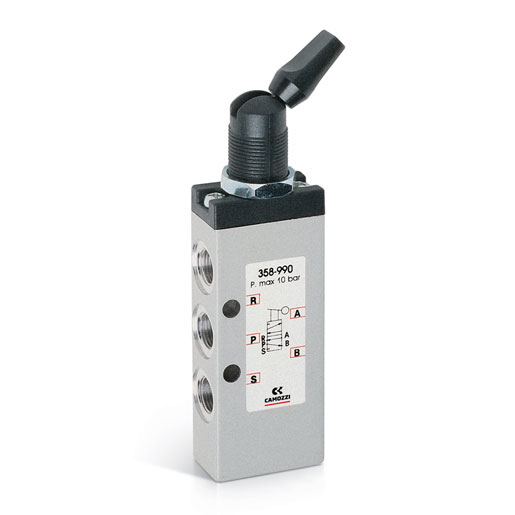 358-990 Zawor sterowany recznie 5/2 G1/8 Serii 3 Camozzi