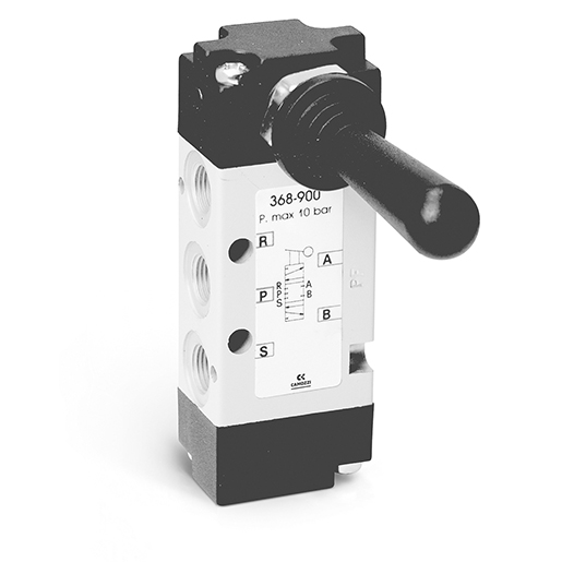 368-900 Zawor sterowany recznie 5/3 centralnie odciety G1/8 Serii 3 Camozzi