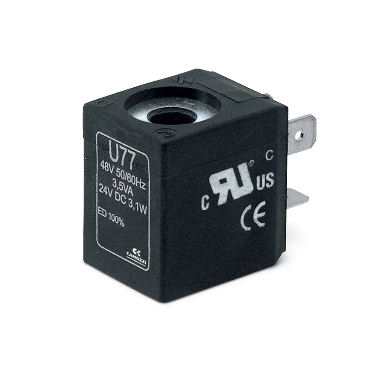 U77EX Cewka elektromagnetyczna Serii U, ATEX, 24 V DC / 48 V AC, 22×22 Camozzi