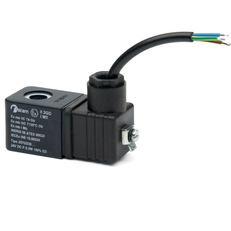 H8B Cewka elektromagnetyczna w wykonaniu przeciwwybuchowym 24 V AC, 5,3 VA, przewód 3 m, Seria H Camozzi