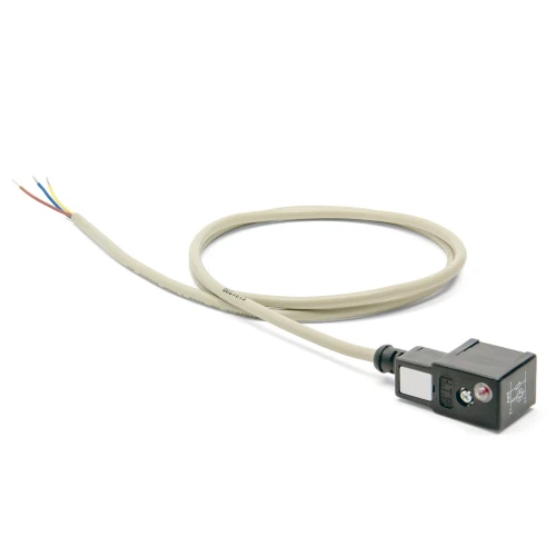 122-571-10 Przewód formowany z wtyczką DIN-B 11 mm, warystor + LED, 24 V AC/DC, 10 m Camozzi